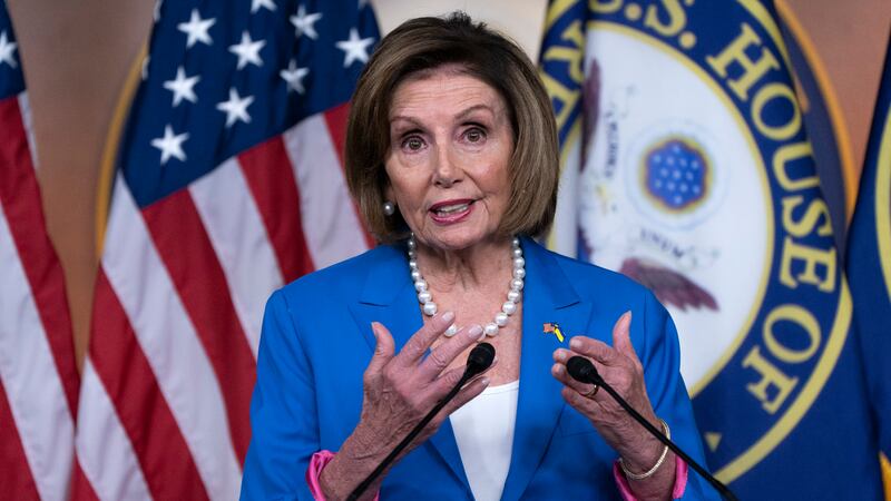 House Speaker Nancy Pelosi speaks during a news conference Thursday, Sept. 22, 2022, on...