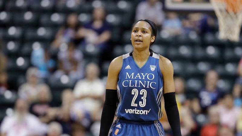 Minnesota Lynx's Maya Moore in action during the first half of a WNBA basketball game against...