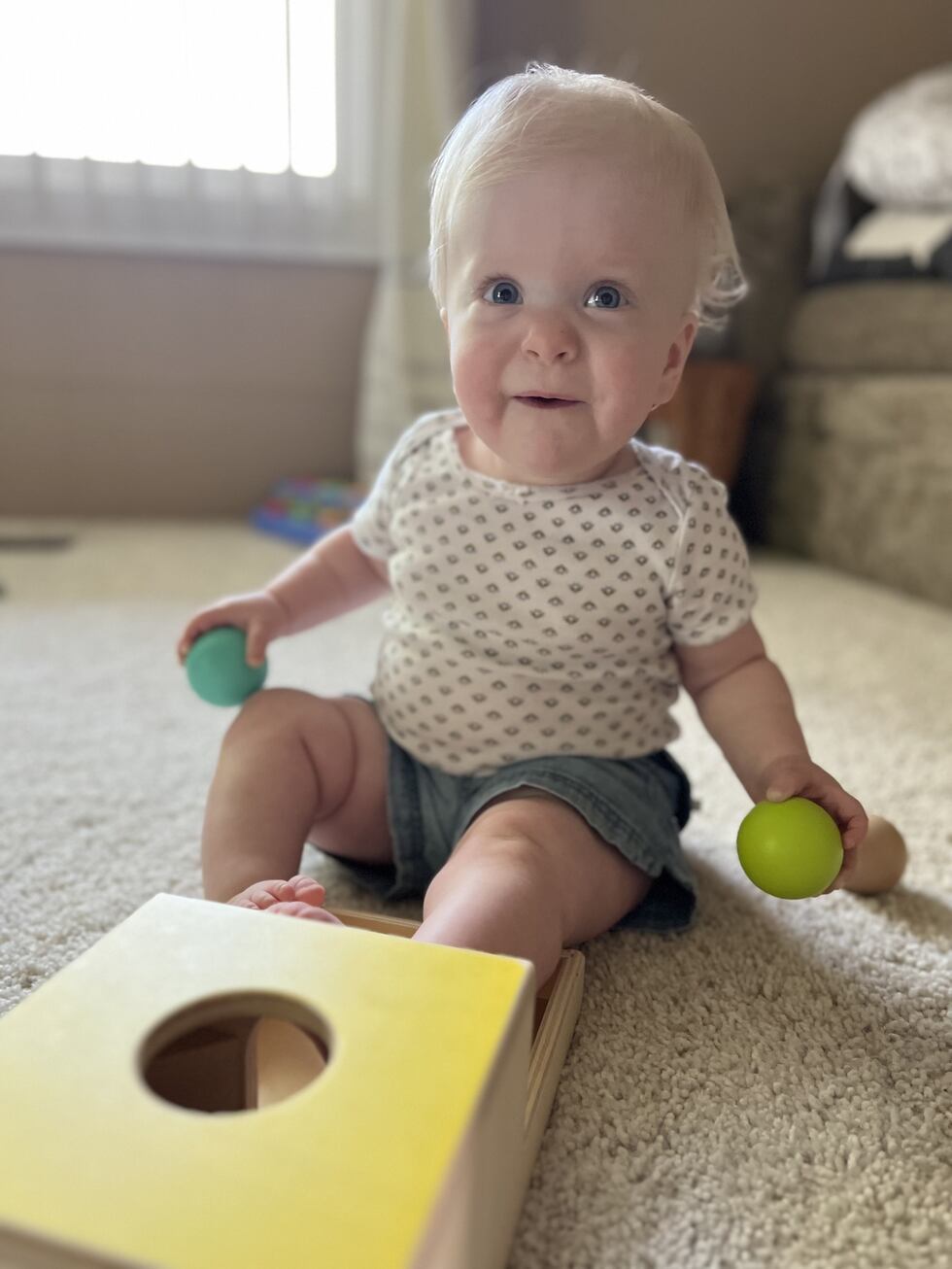 Lillian is active and playful at 14-months.