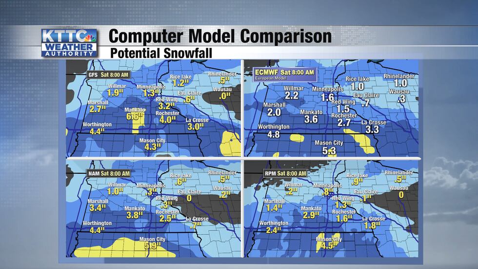 Several inches of snowfall can be expected from Thursday evening to late Friday morning.